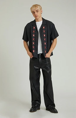 PacSun Black Vegan Leather Baggy Pants