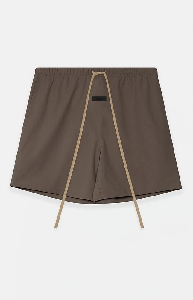 Fear of God Essentials Brown Bonded Nylon Soccer Shorts