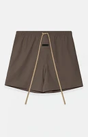 Fear of God Essentials Brown Bonded Nylon Soccer Shorts