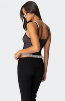 Edikted Polka Dot Sheer Mesh Tank Top