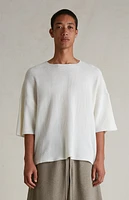 Fear of God Essentials Cloud White Waffle Knit Short Sleeve T-Shirt