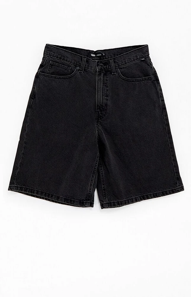 Vans Black Check-5 Baggy Denim Shorts