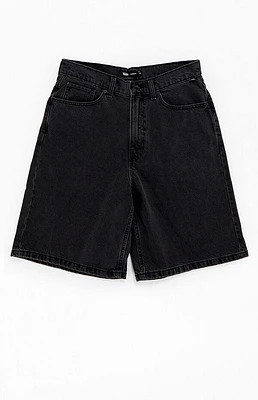 Vans Black Check-5 Baggy Denim Shorts
