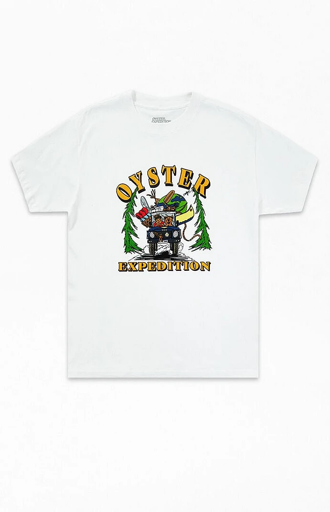 OYSTER EXPEDITION Roadtrip Raw Edge T-Shirt