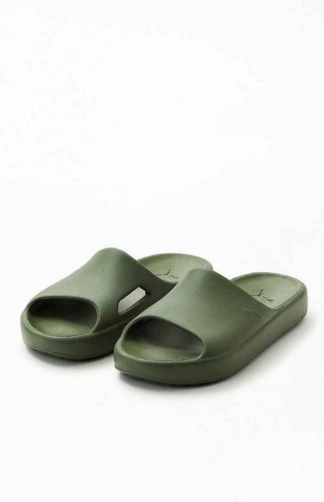 Women's Olive Shibui Cat Slide Sandals