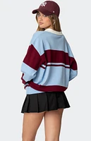 Edikted Kian Striped Polo Sweater