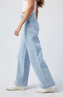 PacSun Cali Light Indigo Ripped Baggy Boyfriend Jeans