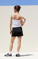 PacSun Black Low Rise Micro Denim Mini Skirt