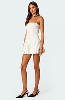 Edikted Perri Pleated Corset Mini Dress
