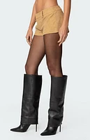 Edikted Shane Faux Suede Micro Shorts