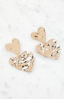 LA Hearts Chunky Heart Drop Earrings