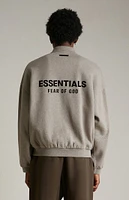 Fear of God Essentials Heather Grey Fleece Polo Sweatshirt