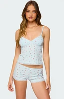 Edikted Aurea Lacey Floral Tank Top