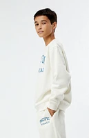 PacSun Kids Off White Pacific Sunwear Crew Neck Sweatshirt