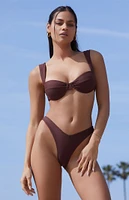 PacSun Eco Brown Tori Underwire Bralette Bikini Top