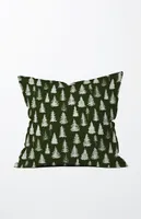 Green Trees Outdoor Throw Pillow