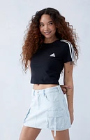 PacSun Eco Light Indigo Mid Rise Denim Cargo Mini Skirt