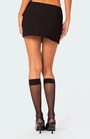 Edikted Yvette Bow Slitted Mini Skirt