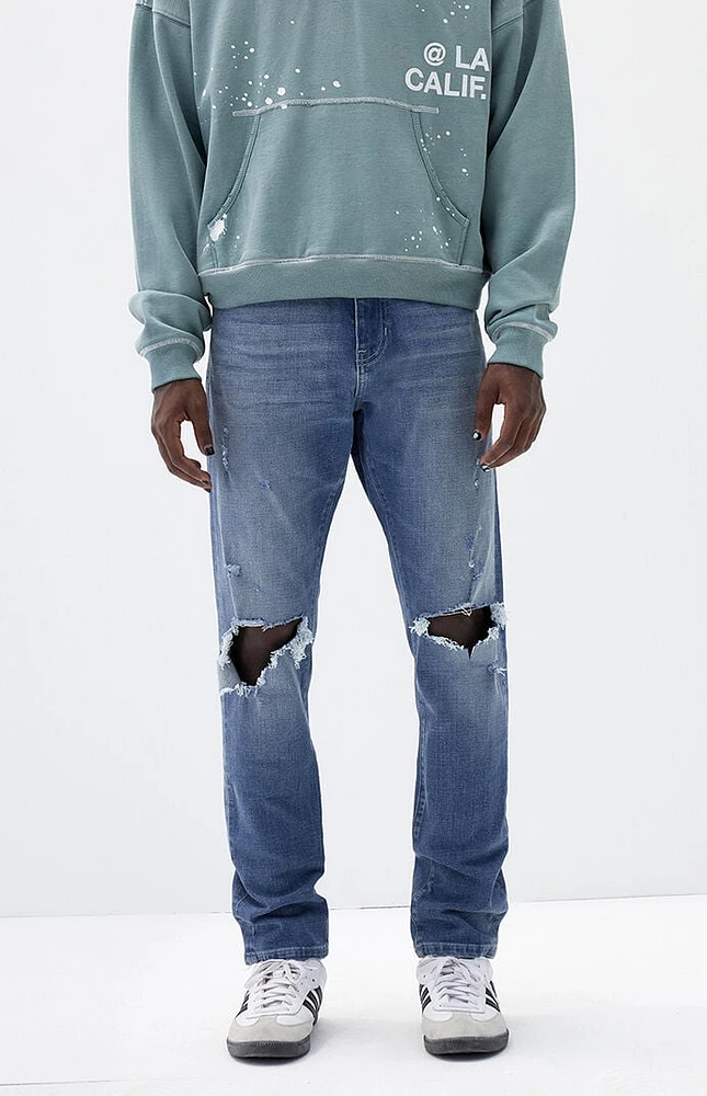 PacSun Medium Indigo Slim Destroyed Jeans