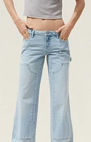 PacSun Light Indigo Low Rise Girlfriend Carpenter Jeans