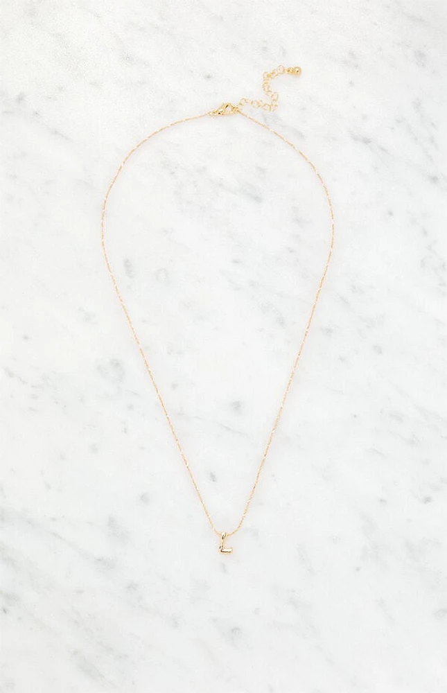 LA Hearts Initial 14K Gold Plated Necklace