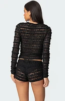 Edikted Maisley Sheer Lace Top