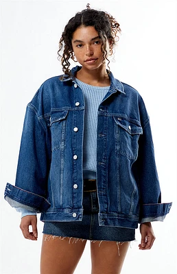 Tommy Jeans Daisy Oversized Colorblocked Denim Jacket