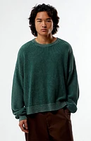 Pacsun Green Textured Crew Neck Sweater