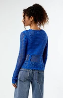 LA Hearts Penelope Crochet Long Sleeve Top