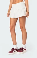 Edikted Camellia Cotton Scrunch Mini Skirt