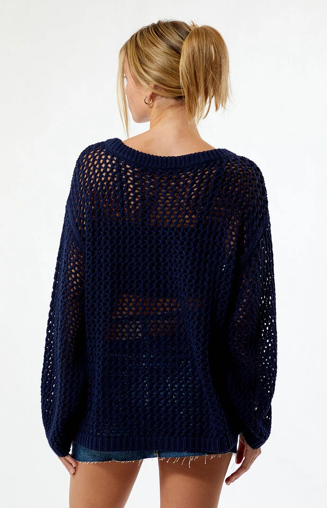 LA Hearts Lennon Open Stitch Sweater