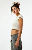 Est. PAC 1980 Miley Scoop Neck Cropped T-Shirt