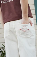 Pacsun Kids Clover Cream Baggy Jeans