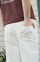 PacSun Kids Clover Cream Baggy Jeans