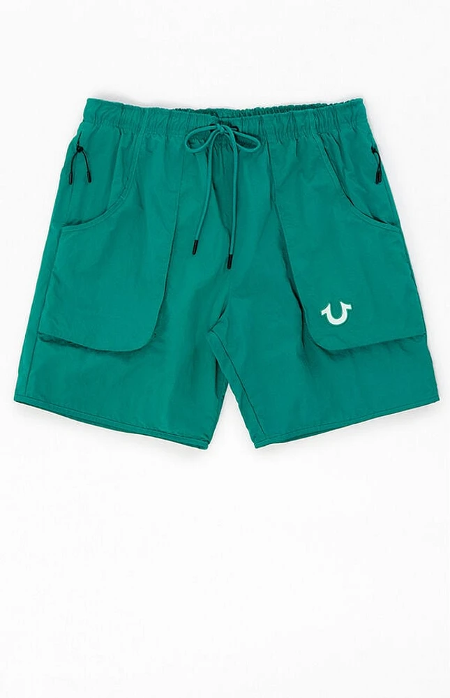 True Religion Curved Nylon Shorts