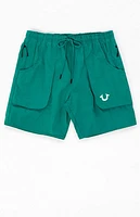 True Religion Curved Nylon Shorts