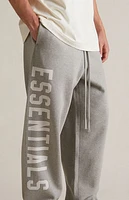 Fear of God Essentials Dark Heather Oatmeal Fleece Relaxed Sweatpants