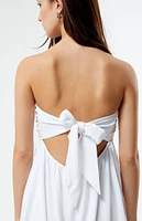 LA Hearts Tie Back Strapless Mini Dress