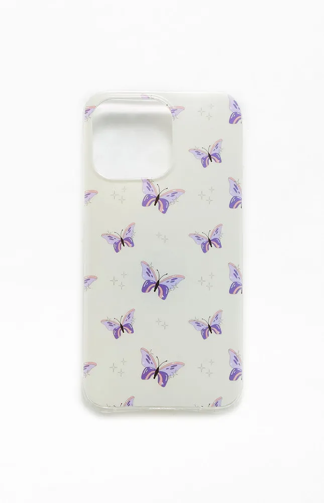 Space Case Purple Butterflies iPhone 13 Pro Case