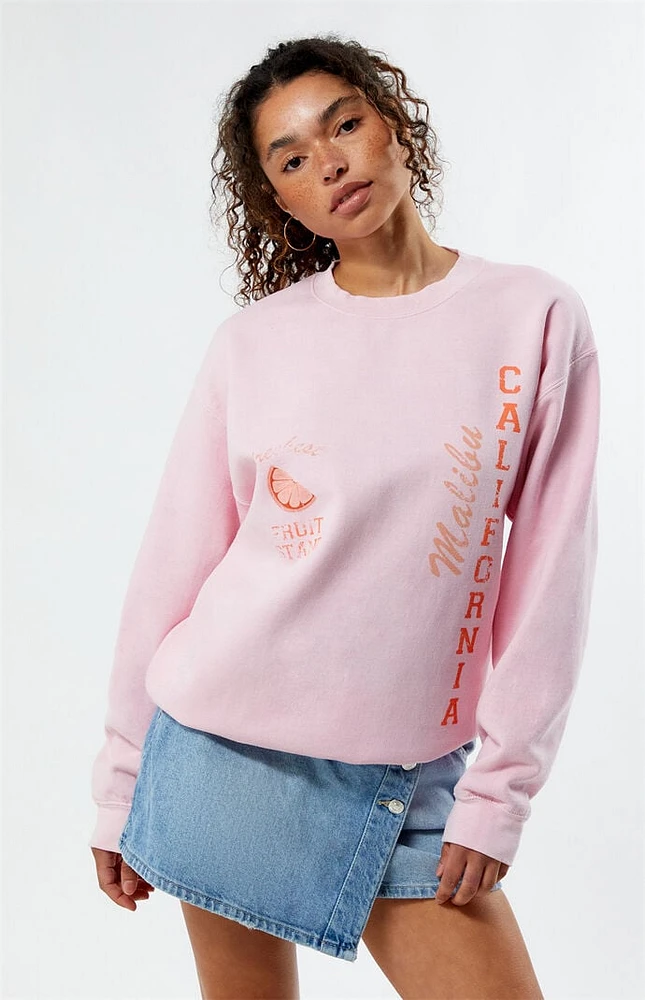 Golden Hour Malibu Fruit Stand Crew Neck Sweatshirt