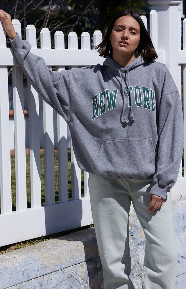 John Galt Heather Grey New York Hoodie