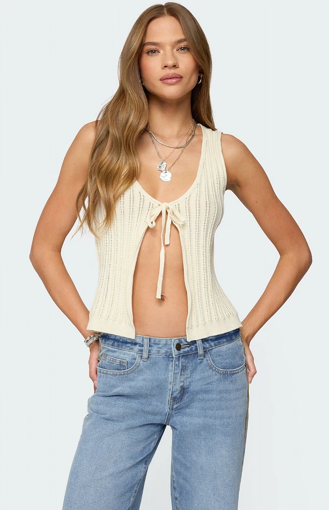 Edikted Verona Split Front Knit Top