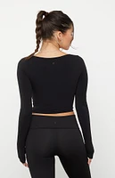 PAC 1980 Active Christy Long Sleeve Crop Top