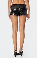 Edikted Sephira Sequin Micro Shorts