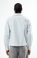Pacsun Blue Drew Striped Long Sleeve Button Down Shirt