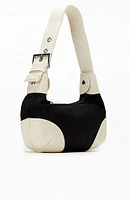 John Galt Black & White Shoulder Bag