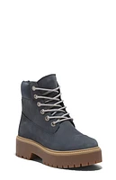 Timberland Women's Dark Blue Nubuck Stone Street 6inch Lace-Up Waterproof Boots