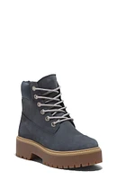 Timberland Women's Dark Blue Nubuck Stone Street 6inch Lace-Up Waterproof Boots
