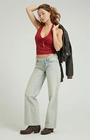 Pacsun Light Indigo Tint Low Rise Girlfriend Jeans
