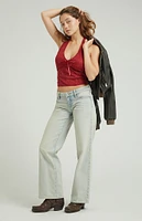 PacSun Light Indigo Tint Low Rise Girlfriend Jeans